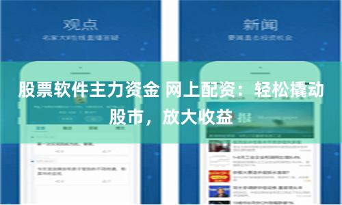 股票软件主力资金 网上配资：轻松撬动股市，放大收益